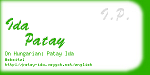 ida patay business card